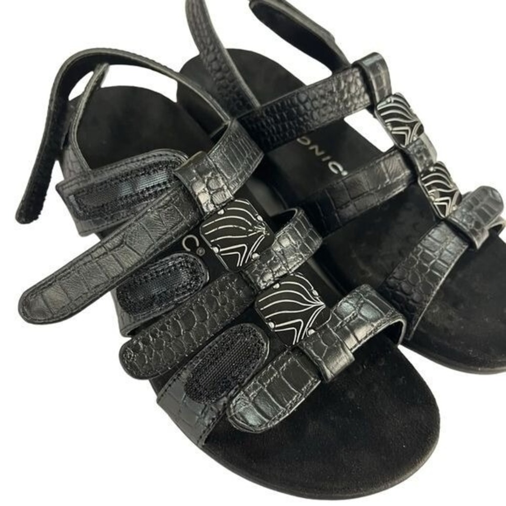 Vionic Amber Adjustable Adjustable Black Sandals … - image 7